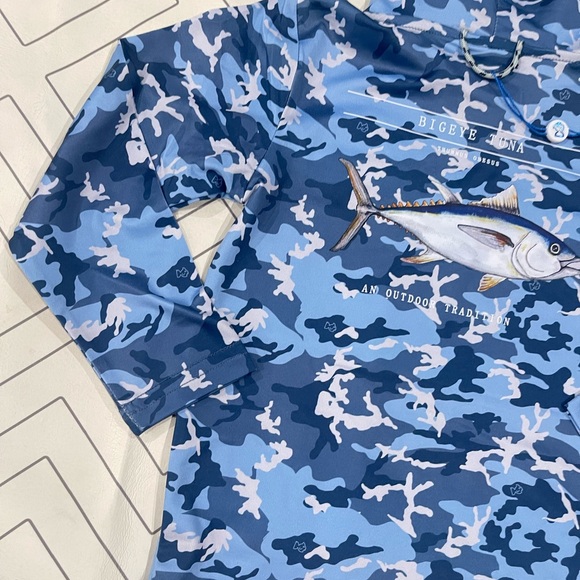 NWT Prodoh Blue Camo Pro Performance Hoodie T-shirt - Picture 11 of 12